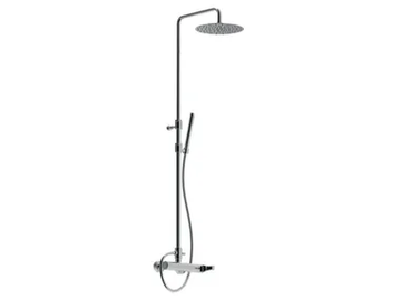 EGO - F5708SWC-S-25X - External shower set with hand shower with overhead shower by Rubinetteria Giulini - view 2